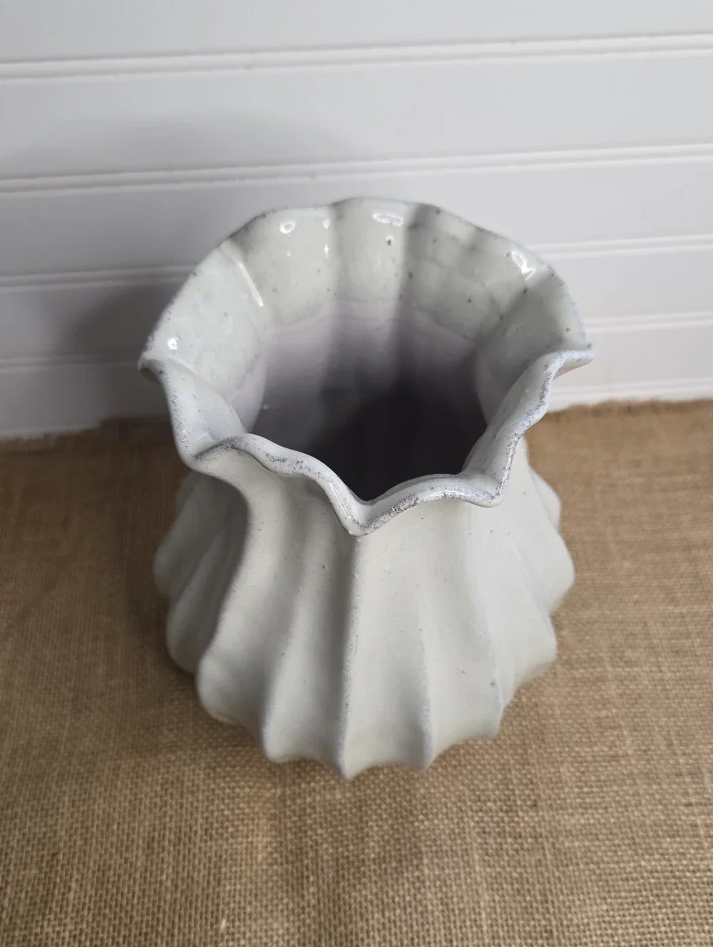 Magnolia Hearth And Hand Creamy White Vase Ceramic New - Picture 2 of 5